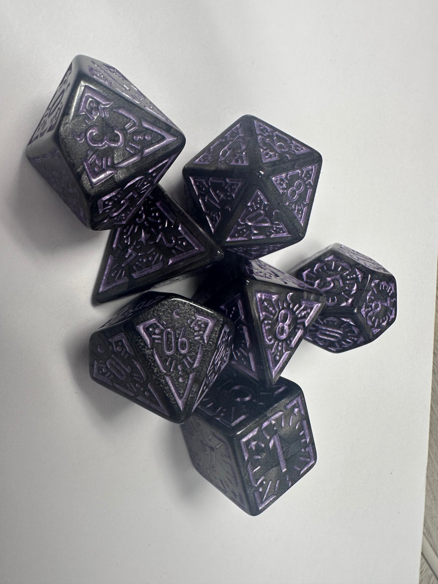 Purple Engraved Dice