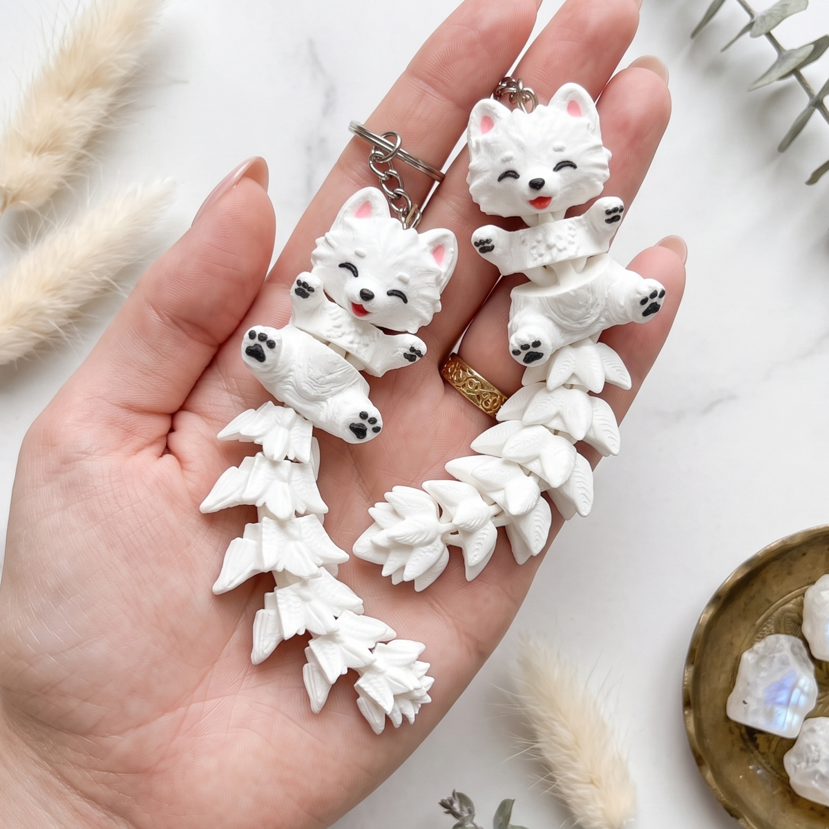 Samoyed Fluffy Tails Keychains