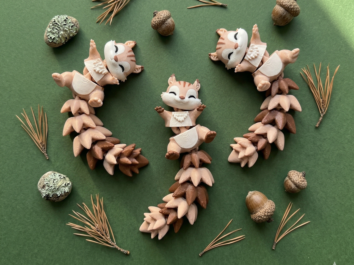 Squirrel Fluffy Tails Keychains